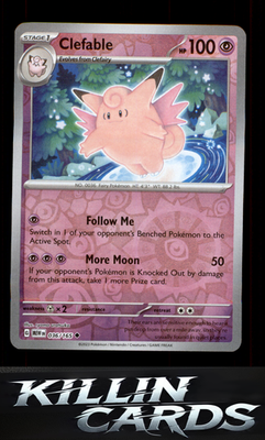 Reverse Holofoil Clefable 036/165 Pokemon Uncommon SV: Scarlet & Violet 151 Card