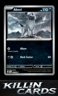 Reverse Holofoil Absol 063/094 Pokemon Common ME02: Phantasmal Flames Card NM