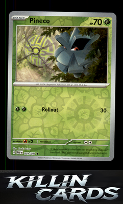 Reverse Holofoil Pineco - 001/091 001/091 Pokemon Common SV: Paldean Fates Card