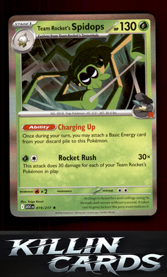 Team Rocket's Spidops 019/217 Pokemon Rare ME: Ascended Heroes Card NM