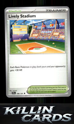 Lively Stadium 180/191 Pokemon Uncommon SV08: Surging Sparks Card NM