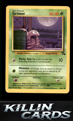 Grimer 48/62 Pokemon Common Fossil Card LP