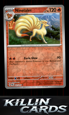 Reverse Holofoil Ninetales 027/167 Pokemon Common SV06: Twilight Masquerade Card