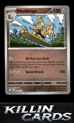 Reverse Holofoil Gholdengo 099/132 Pokemon Uncommon ME01: Mega Evolution Card NM