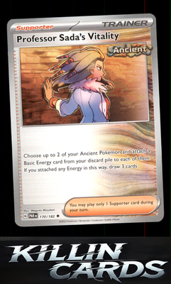Professor Sada's Vitality 170/182 Pokemon Uncommon SV04: Paradox Rift Card NM