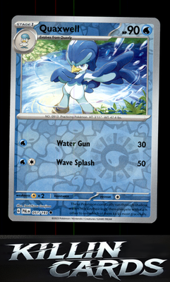 Reverse Holofoil Quaxwell - 051/193 051/193 Pokemon Uncommon SV02: Paldea Evolve