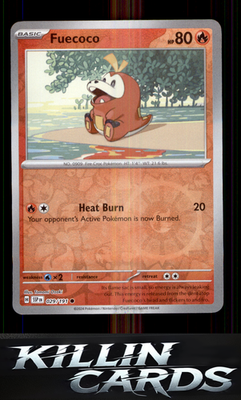 Reverse Holofoil Fuecoco 029/191 Pokemon Common SV08: Surging Sparks Card NM
