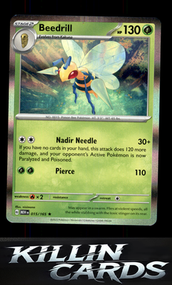Beedrill 015/165 Pokemon Rare SV: Scarlet & Violet 151 Card NM