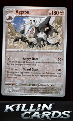 Reverse Holofoil Aggron 122/167 Pokemon Uncommon SV06: Twilight Masquerade Card