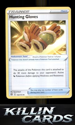 Hunting Gloves 142/172 Pokemon Uncommon SWSH09: Brilliant Stars Card NM