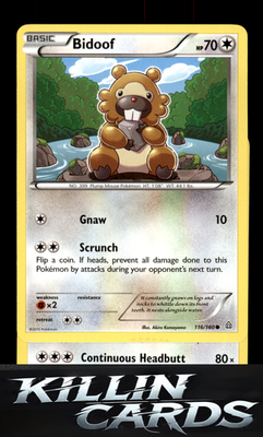 Bidoof 116/160 Pokemon Common XY - Primal Clash Card NM