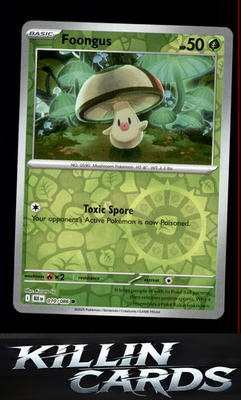Reverse Holofoil Foongus 010/086 Pokemon Common SV: Black Bolt Card NM