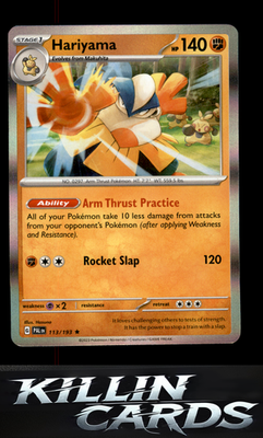 Hariyama 113/193 Pokemon Rare SV02: Paldea Evolved Card NM