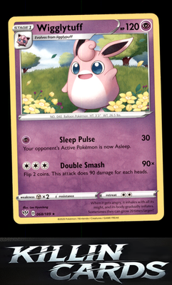 Wigglytuff 068/189 Pokemon Rare SWSH03: Darkness Ablaze Card LP