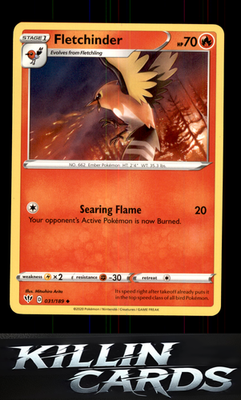 Fletchinder 031/189 Pokemon Uncommon SWSH03: Darkness Ablaze Card NM