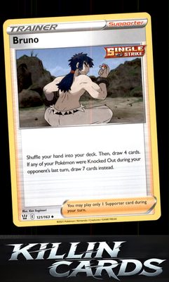 Bruno 121/163 Pokemon Uncommon SWSH05: Battle Styles Card NM