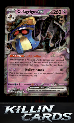 Cofagrigus ex 076/182 Pokemon Double Rare SV04: Paradox Rift Card NM