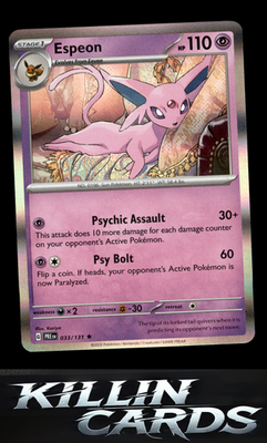 Espeon 033/131 Pokemon Rare SV: Prismatic Evolutions Card NM