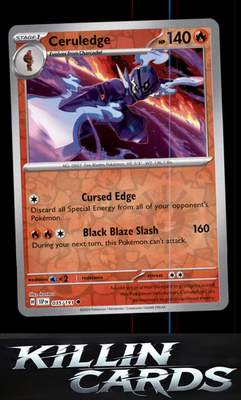 Reverse Holofoil Ceruledge - 035/191 035/191 Pokemon Uncommon SV08: Surging Spar