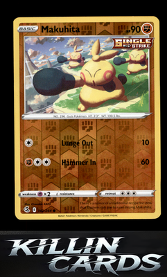 Reverse Holofoil Makuhita 142/264 Pokemon Common SWSH08: Fusion Strike Card NM