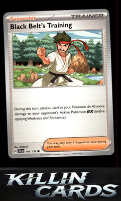 Black Belt's Training - 144/159 144/159 Pokemon Common SV09: Journey Together Ca