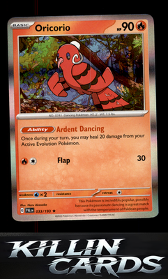 Oricorio 033/193 Pokemon Rare SV02: Paldea Evolved Card NM