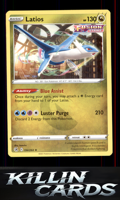Latios 194/264 Pokemon Rare SWSH08: Fusion Strike Card NM