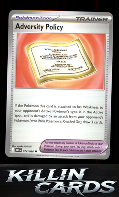 Adversity Policy 074/086 Pokemon Uncommon ME04: Chaos Rising Card NM