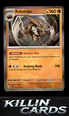 Kabutops 141/165 Pokemon Rare SV: Scarlet & Violet 151 Card NM