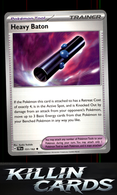 Heavy Baton 151/162 Pokemon Uncommon SV05: Temporal Forces Card NM