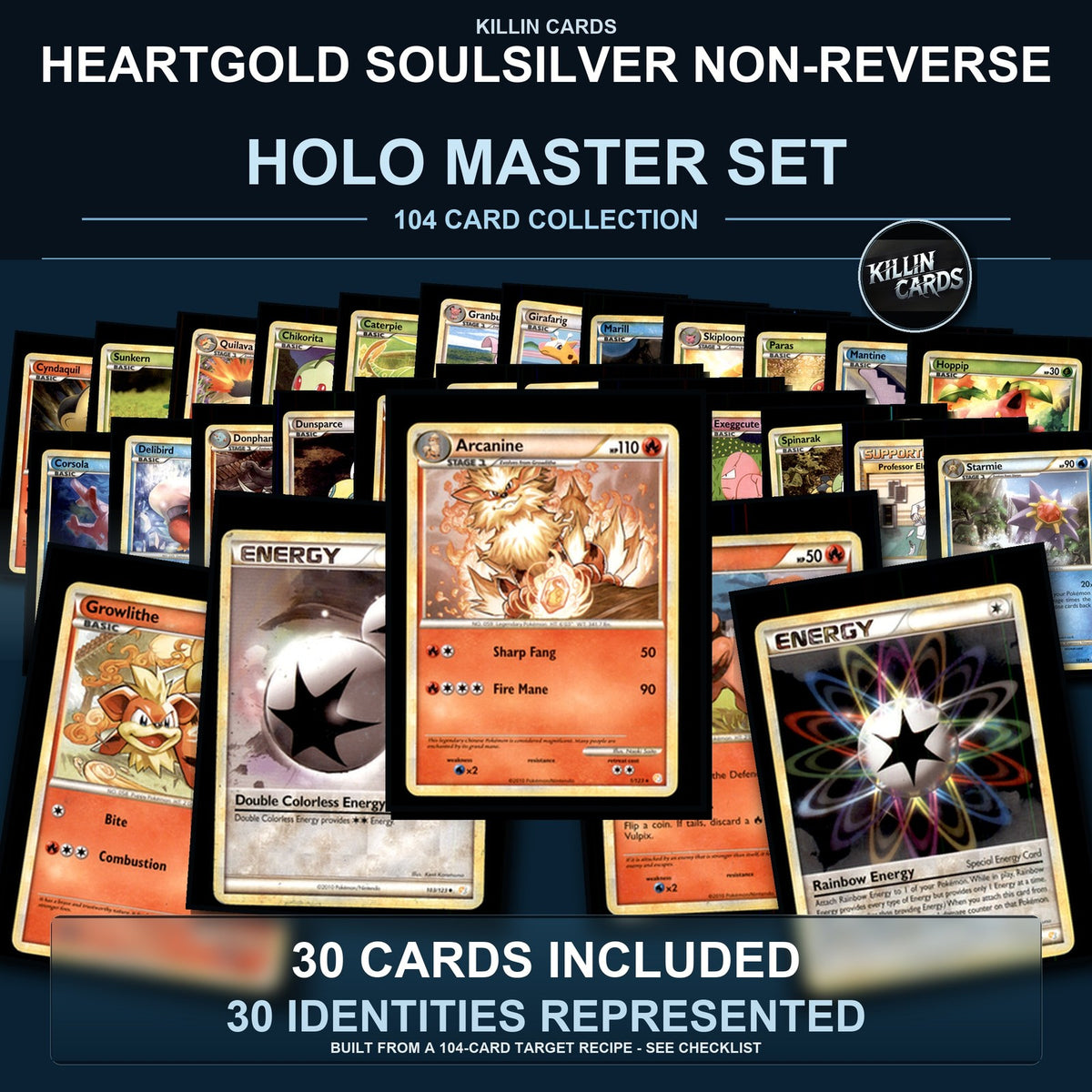 Pokemon TCG HeartGold SoulSilver C/UC/R Standard Set 30 Cards