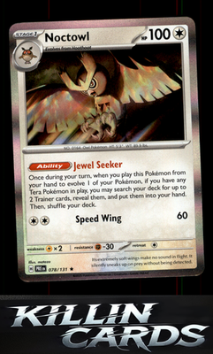 Noctowl 078/131 Pokemon Rare SV: Prismatic Evolutions Card NM