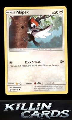 Pikipek 106/149 Pokemon Common SM Base Set Card NM