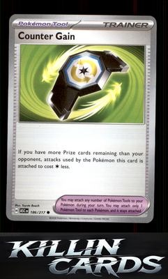 Counter Gain - 186/217 186/217 Pokemon Common ME: Ascended Heroes Card NM