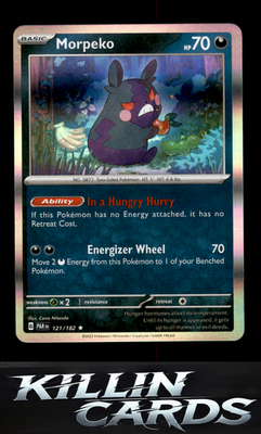 Morpeko - 121/182 121/182 Pokemon Rare SV04: Paradox Rift Card NM