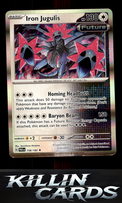 Iron Jugulis - 158/182 158/182 Pokemon Rare SV04: Paradox Rift Card NM