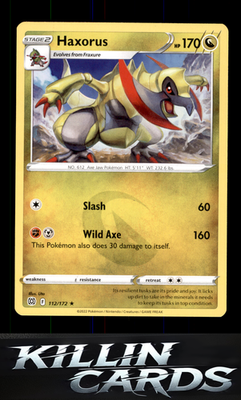 Haxorus 112/172 Pokemon Rare SWSH09: Brilliant Stars Card NM