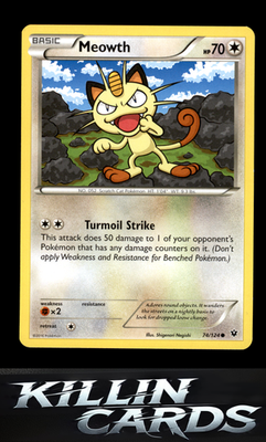 Meowth 74/124 Pokemon Common XY - Fates Collide Card LP