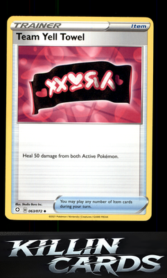 Team Yell Towel 063/072 Pokemon Uncommon Shining Fates Card NM