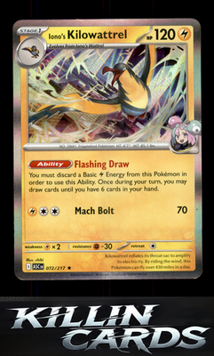 Iono's Kilowattrel 072/217 Pokemon Rare ME: Ascended Heroes Card NM