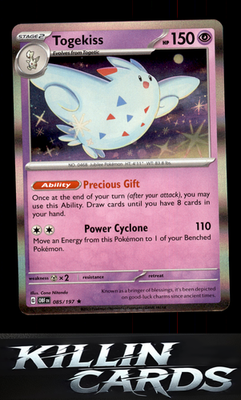Togekiss 085/197 Pokemon Rare SV03: Obsidian Flames Card NM
