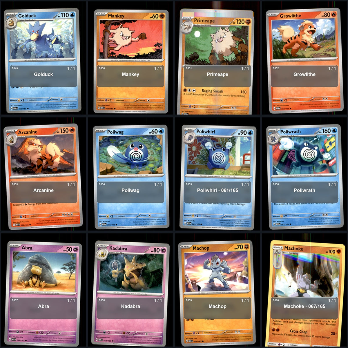 Pokemon TCG SV: Scarlet & Violet 151 C/UC/R Standard Set 147 Cards