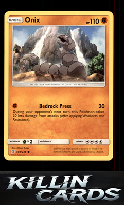 Onix 103/236 Pokemon Common SM - Unified Minds Card NM
