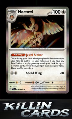 Noctowl 078/131 Pokemon Rare SV: Prismatic Evolutions Card NM