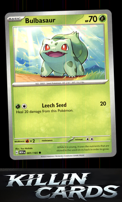 Bulbasaur - 001/165 001/165 Pokemon Common SV: Scarlet & Violet 151 Card NM
