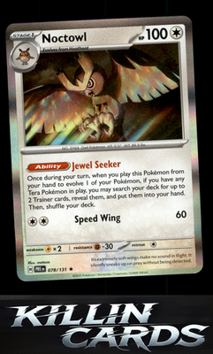Noctowl 078/131 Pokemon Rare SV: Prismatic Evolutions Card NM