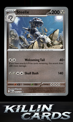 Reverse Holofoil Steelix - 093/132 093/132 Pokemon Rare ME01: Mega Evolution Car