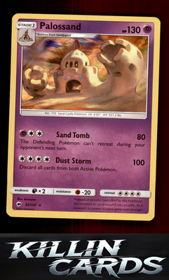 Palossand 62/147 Pokemon Holo Rare SM - Burning Shadows Card NM