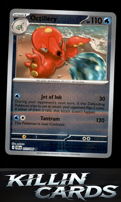 Reverse Holofoil Octillery 017/086 Pokemon Common ME04: Chaos Rising Card NM
