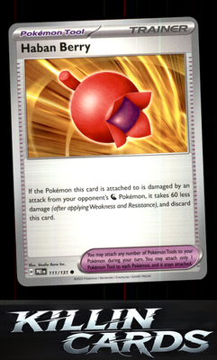 Haban Berry 111/131 Pokemon Common SV: Prismatic Evolutions Card NM